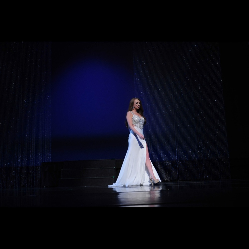 White pageant gown